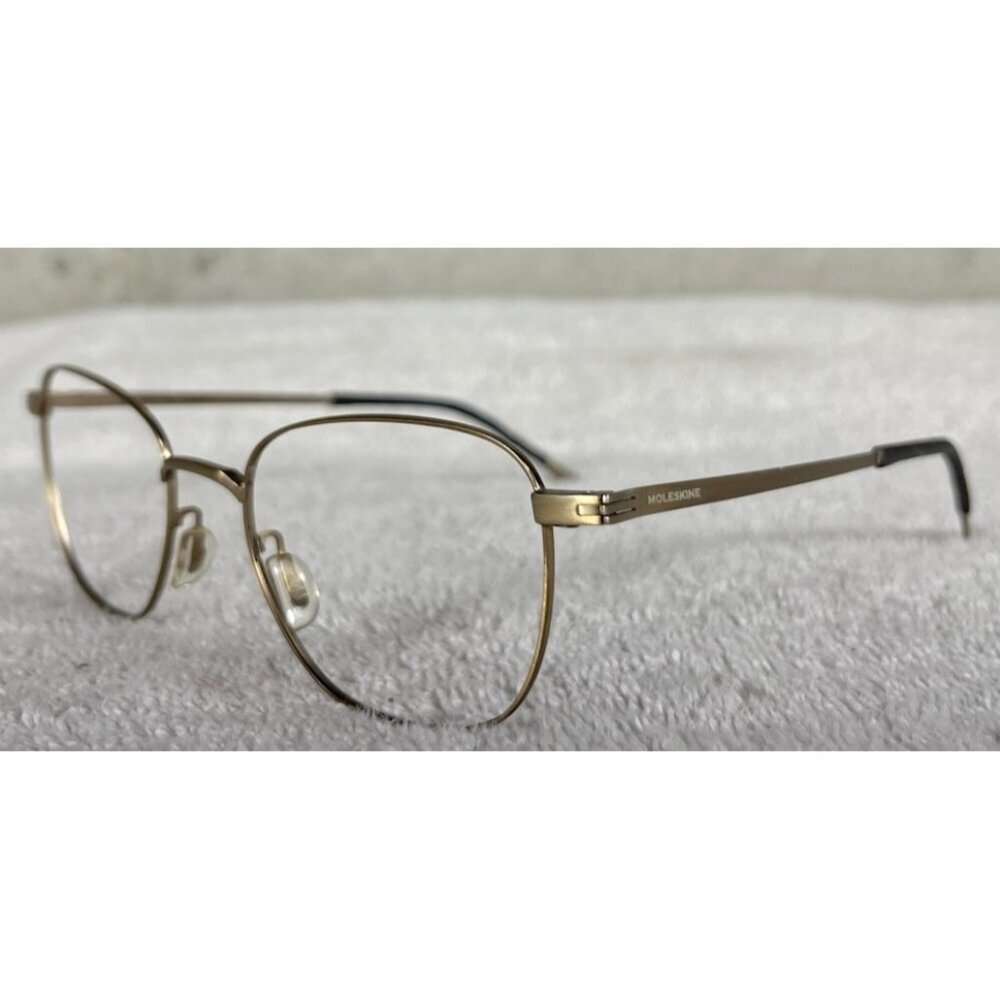 Moleskine Eyewear Collection MO2103 25 Gold Square Eyeglasses Frames 51-19-148